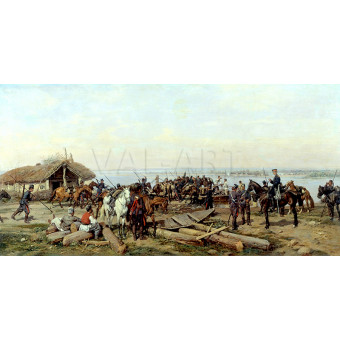 РЕПРОДУКЦИИ НА КАРТИНИ Преминаване на Дунав (1877)